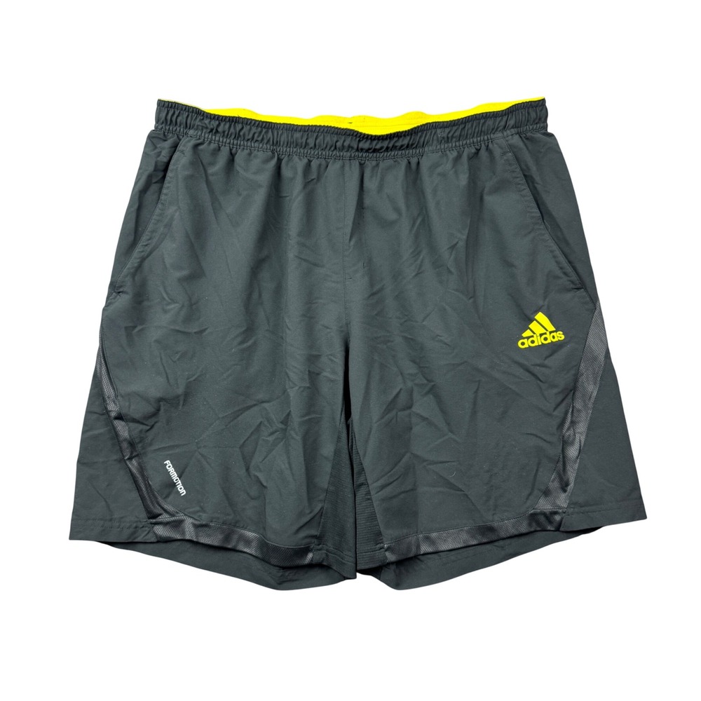 Adidas Formotion Climacool Shorts Mens XL Black Yellow Running Training Gym